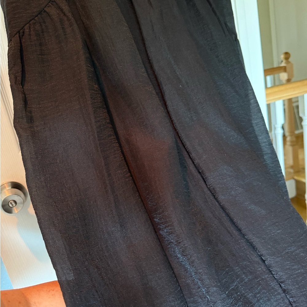 Vince Black Smocked Tiered Midi Dress plus 1X - Picture 10 of 13